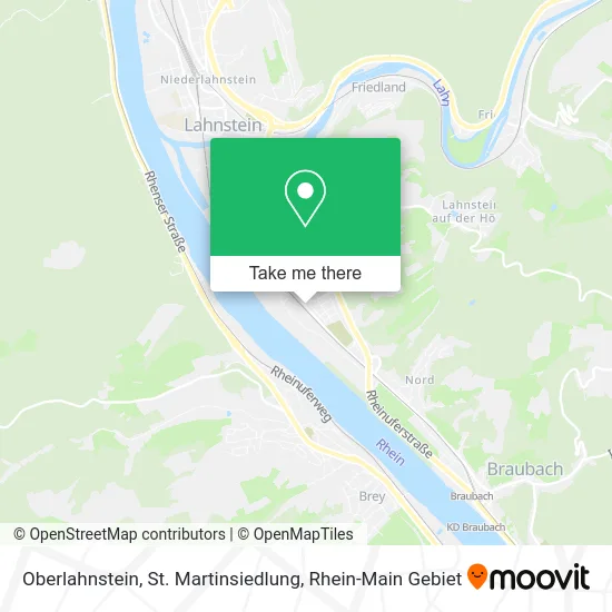Карта Oberlahnstein, St. Martinsiedlung