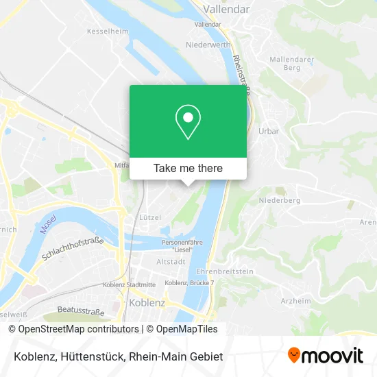 Карта Koblenz, Hüttenstück