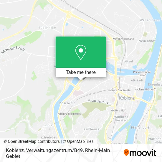 Карта Koblenz, Verwaltungszentrum / B49