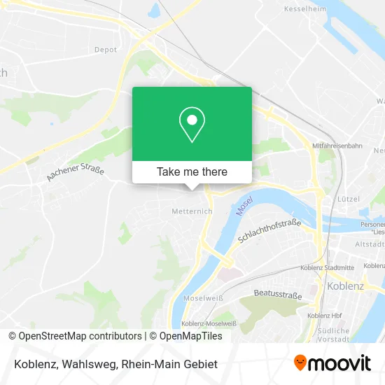 Карта Koblenz, Wahlsweg