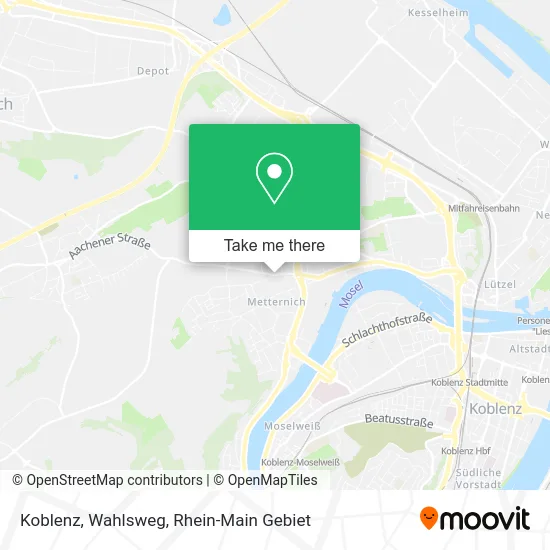 Карта Koblenz, Wahlsweg