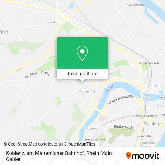 Карта Koblenz, am Metternicher Bahnhof