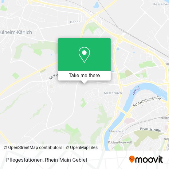Карта Pflegestationen