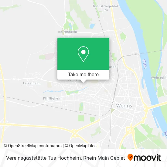 Карта Vereinsgaststätte Tus Hochheim