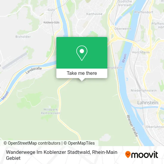 Карта Wanderwege Im Koblenzer Stadtwald