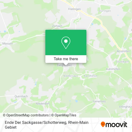 Карта Ende Der Sackgasse/Schotterweg