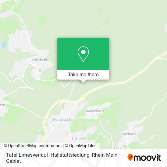 Карта Tafel Limesverlauf, Hallstattsiedlung