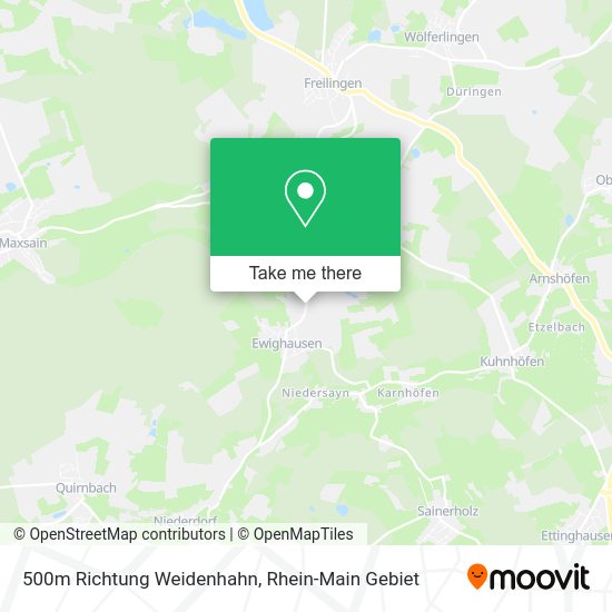 Карта 500m Richtung Weidenhahn