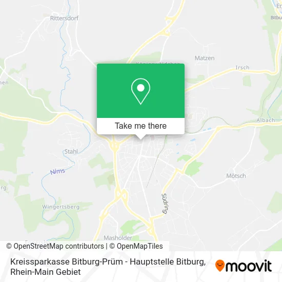 Карта Kreissparkasse Bitburg-Prüm - Hauptstelle Bitburg