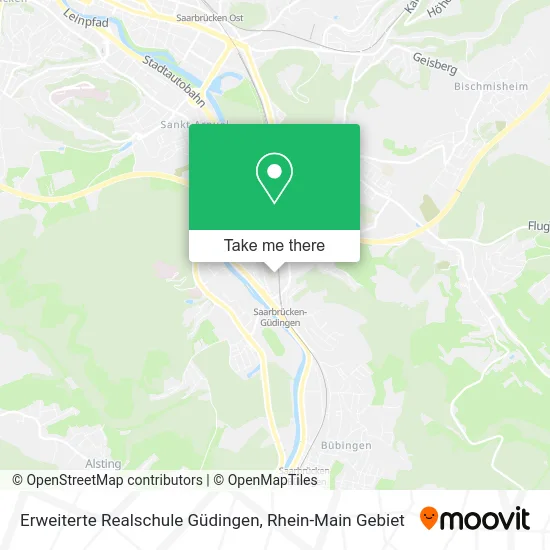 Карта Erweiterte Realschule Güdingen