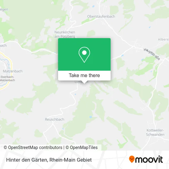 Карта Hinter den Gärten
