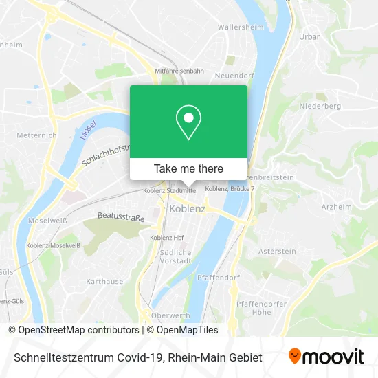 Карта Schnelltestzentrum Covid-19