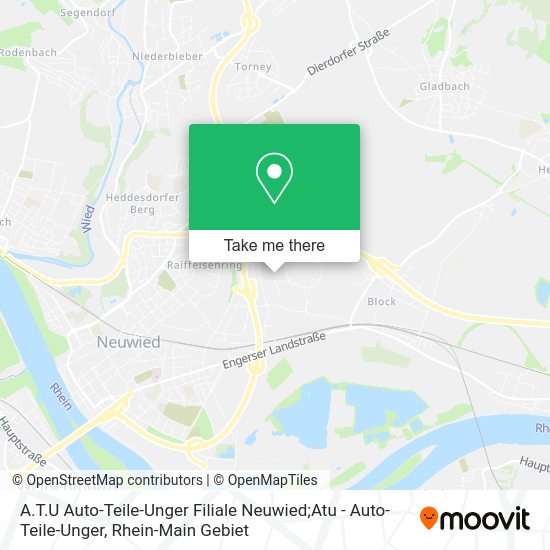 Карта A.T.U Auto-Teile-Unger Filiale Neuwied;Atu - Auto-Teile-Unger
