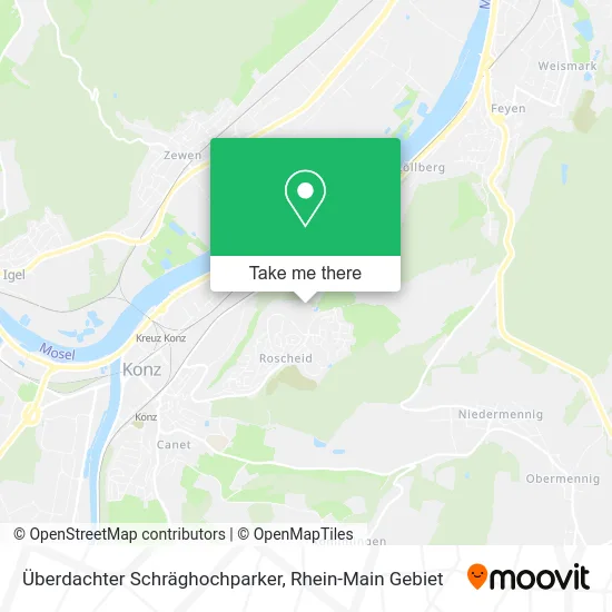 Карта Überdachter Schräghochparker