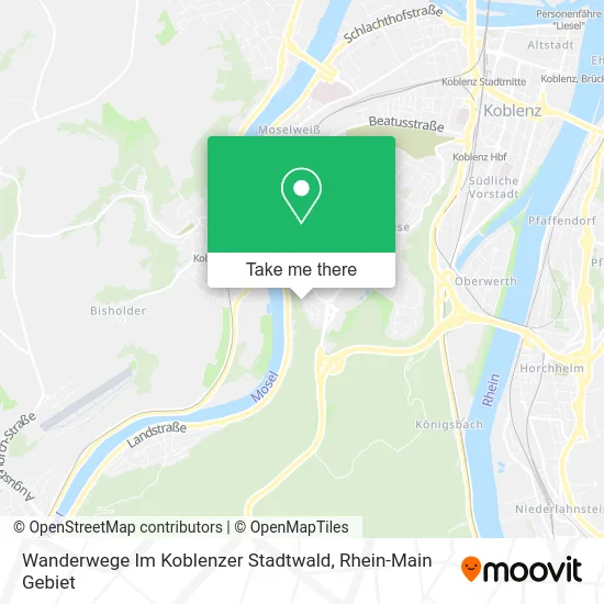 Карта Wanderwege Im Koblenzer Stadtwald