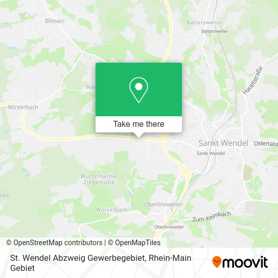 Карта St. Wendel Abzweig Gewerbegebiet