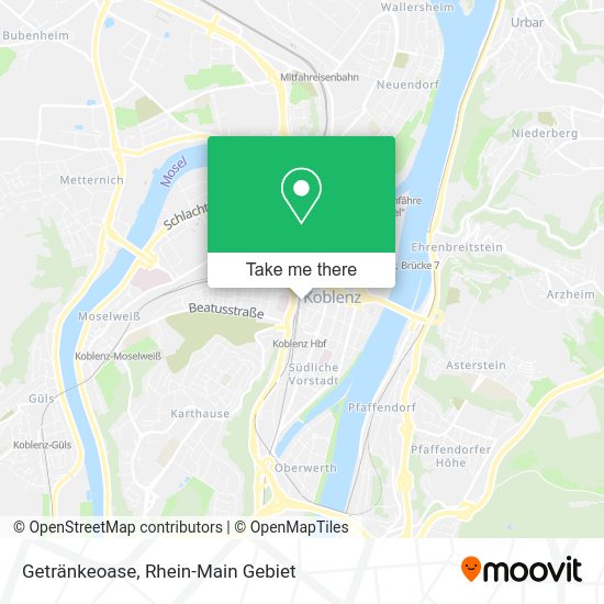 Карта Getränkeoase