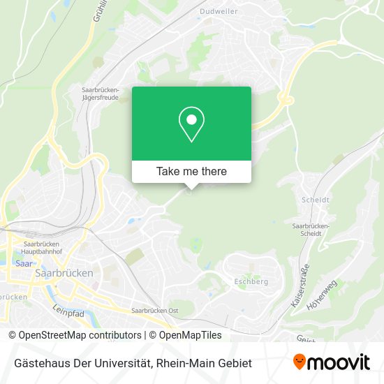 Карта Gästehaus Der Universität
