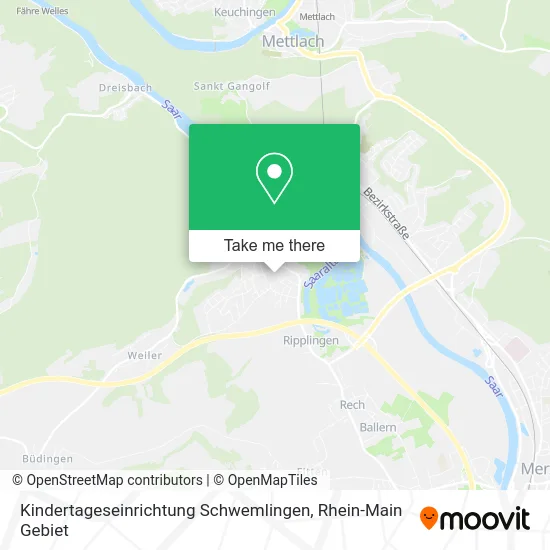 Карта Kindertageseinrichtung Schwemlingen