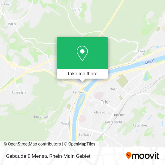 Карта Gebäude E Mensa