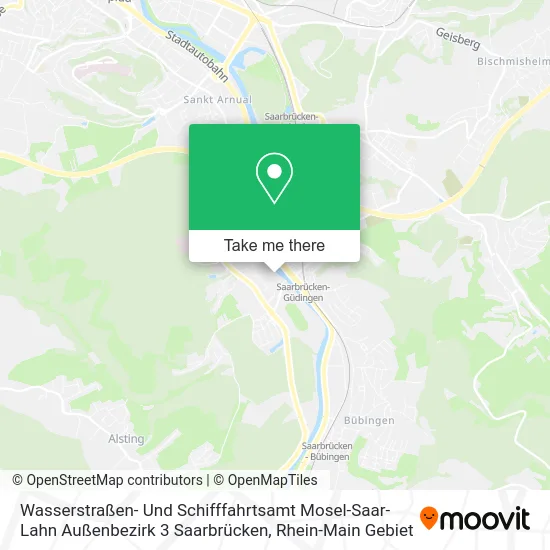 Карта Wasserstraßen- Und Schifffahrtsamt Mosel-Saar-Lahn Außenbezirk 3 Saarbrücken