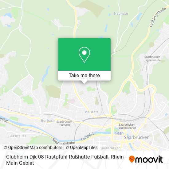 Карта Clubheim Djk 08 Rastpfuhl-Rußhütte Fußball