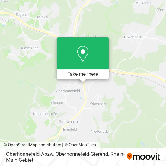 Карта Oberhonnefeld-Abzw, Oberhonnefeld-Gierend