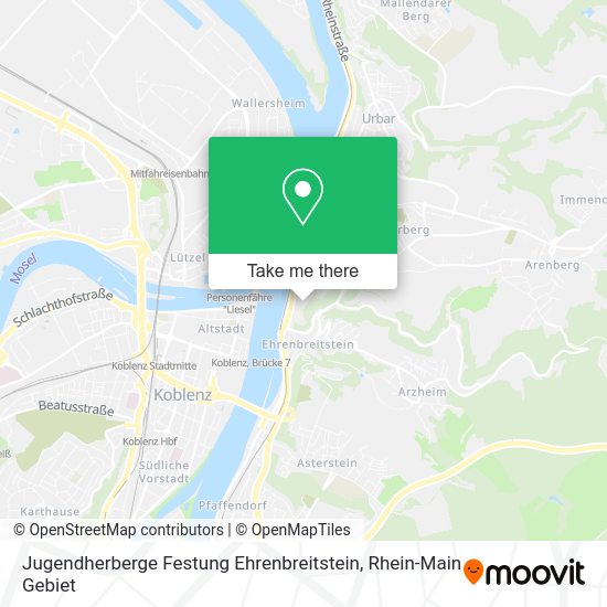 Карта Jugendherberge Festung Ehrenbreitstein