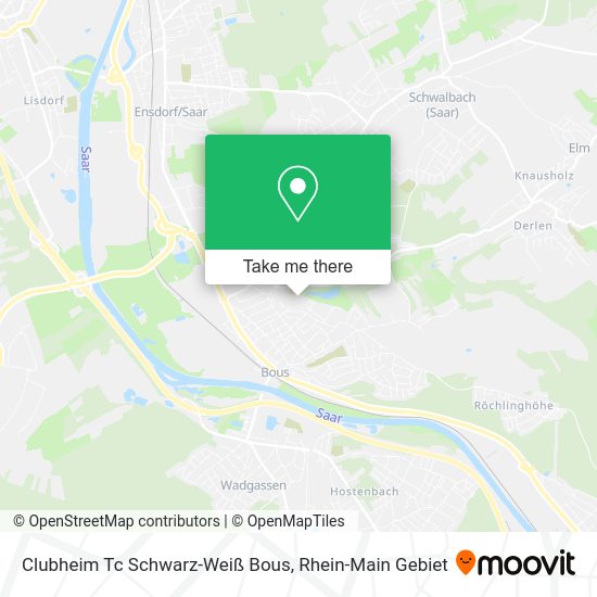 Карта Clubheim Tc Schwarz-Weiß Bous