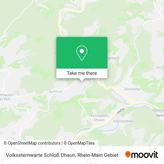 Карта Volkssternwarte Schloß Dhaun