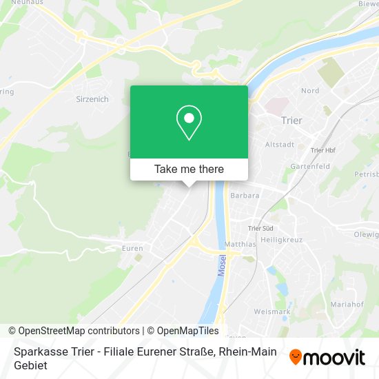 Карта Sparkasse Trier - Filiale Eurener Straße