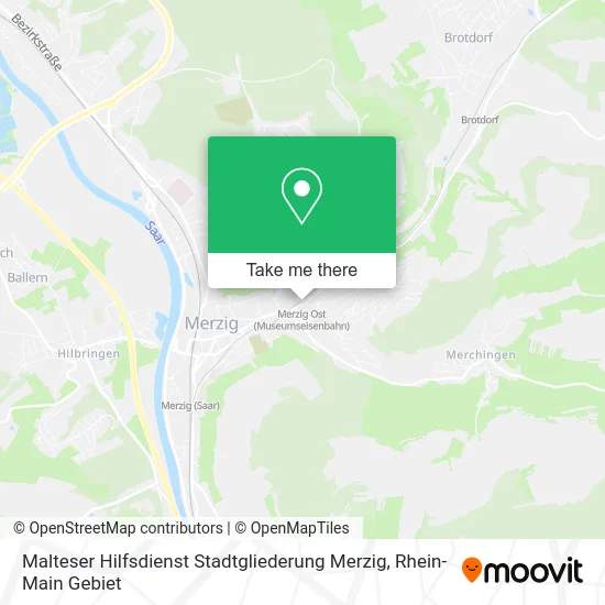Карта Malteser Hilfsdienst Stadtgliederung Merzig