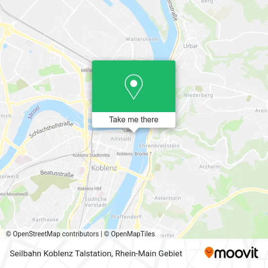 Карта Seilbahn Koblenz Talstation