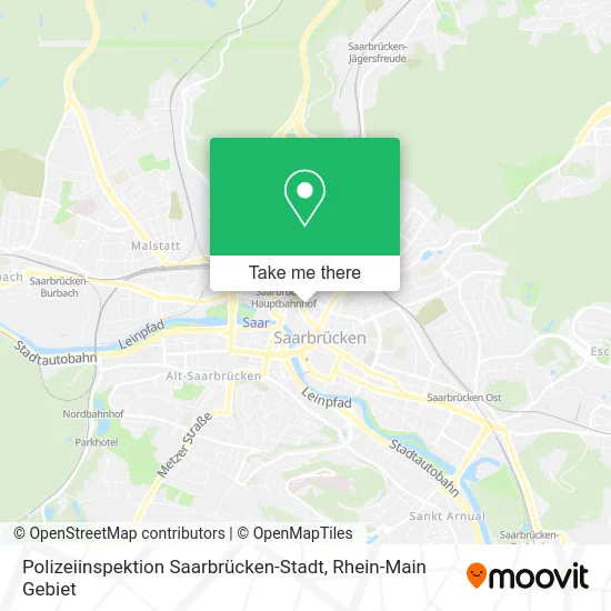 Карта Polizeiinspektion Saarbrücken-Stadt
