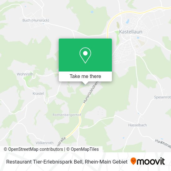 Карта Restaurant Tier-Erlebnispark Bell
