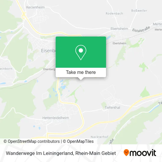 Карта Wanderwege Im Leiningerland
