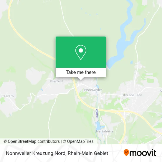 Карта Nonnweiler Kreuzung Nord