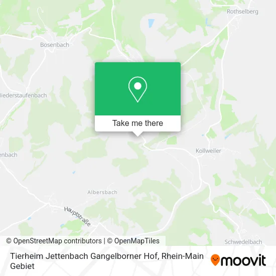 Карта Tierheim Jettenbach Gangelborner Hof