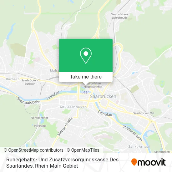 Карта Ruhegehalts- Und Zusatzversorgungskasse Des Saarlandes