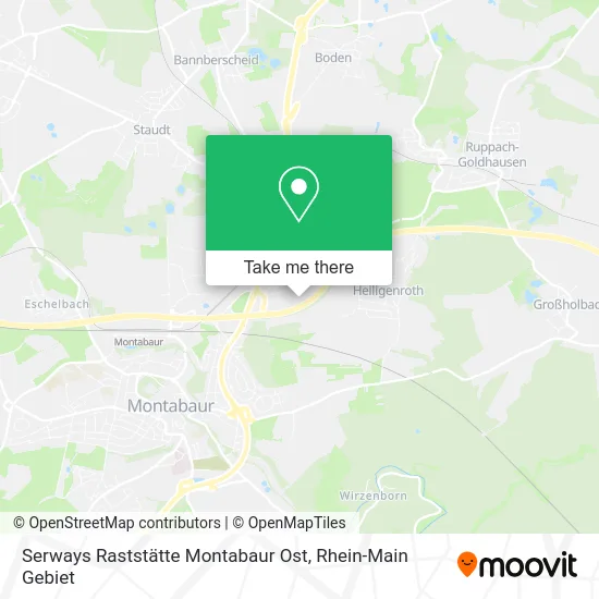Карта Serways Raststätte Montabaur Ost