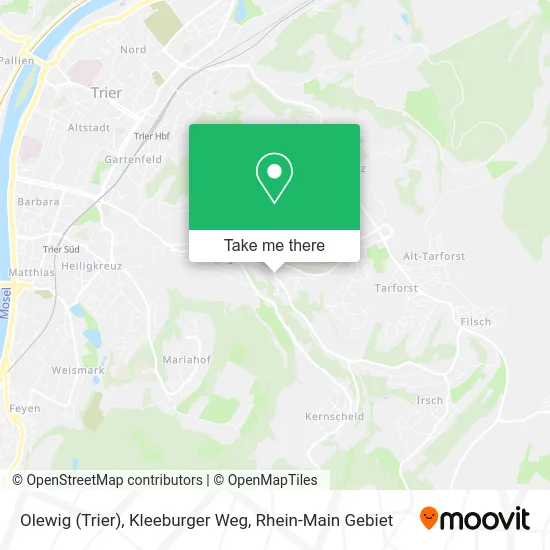 Карта Olewig (Trier), Kleeburger Weg