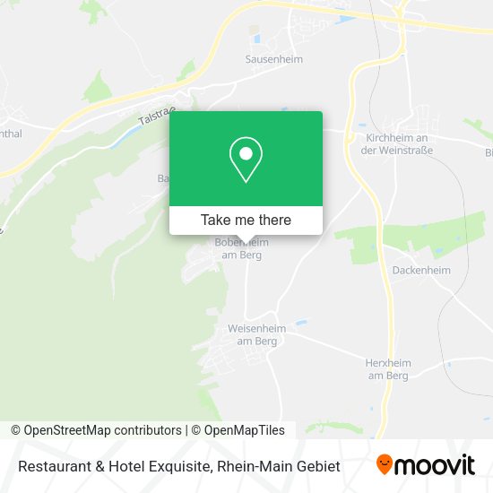 Карта Restaurant & Hotel Exquisite