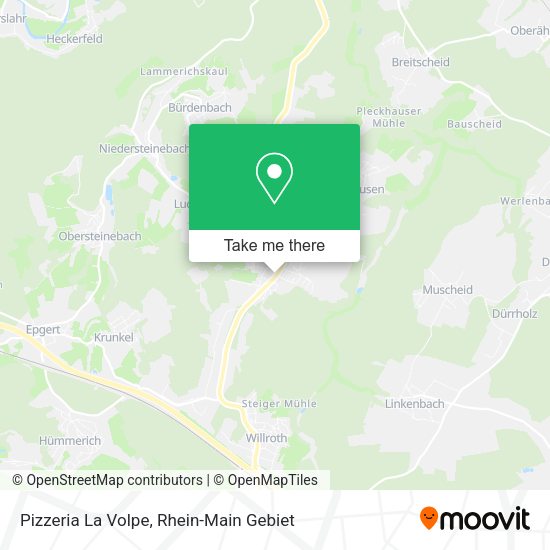 Карта Pizzeria La Volpe
