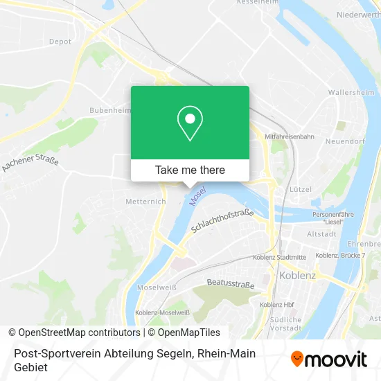 Карта Post-Sportverein Abteilung Segeln