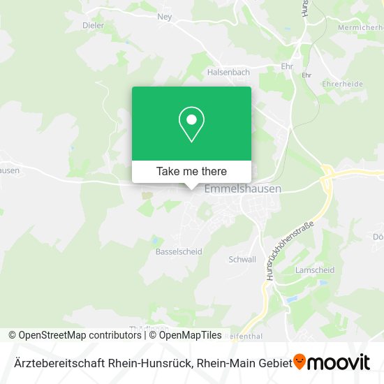 Карта Ärztebereitschaft Rhein-Hunsrück