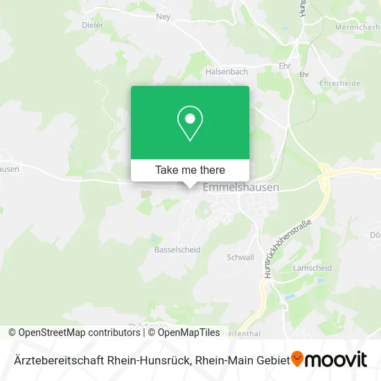 Карта Ärztebereitschaft Rhein-Hunsrück