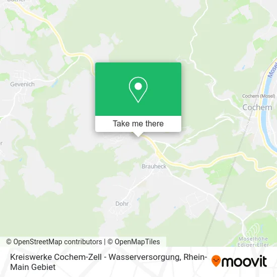Карта Kreiswerke Cochem-Zell - Wasserversorgung