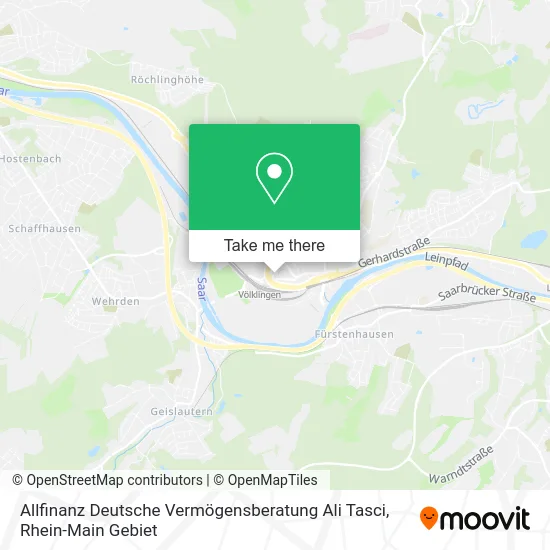 Карта Allfinanz Deutsche Vermögensberatung Ali Tasci