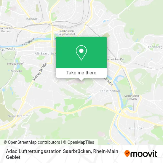 Карта Adac Luftrettungsstation Saarbrücken