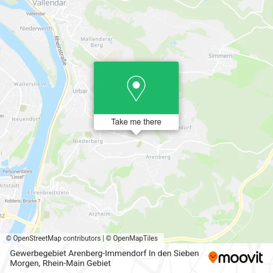 Gewerbegebiet Arenberg-Immendorf In den Sieben Morgen map